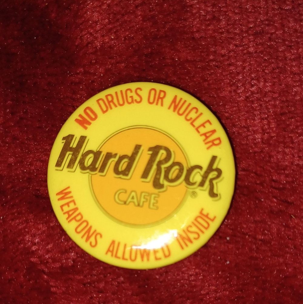 Hard Rock Cafe Yellow and Orange Logo Pin